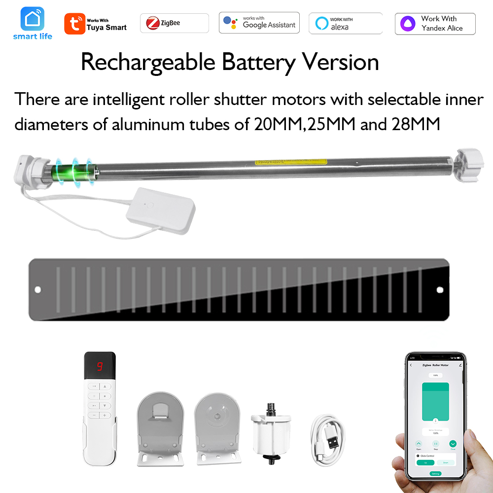 Smart Home Blinds - Tuya Zigbee Battery Shutter Roller Blind
