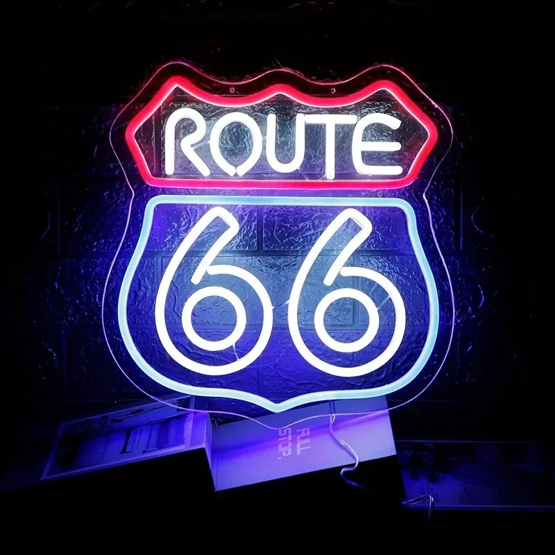 Smart Home Poster - Historic Route 66 Neon Sign Home