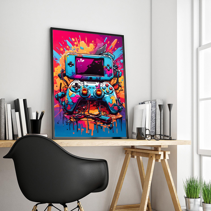 Graffiti Colorful Game Control - огляд і ціна Smart Home Poster