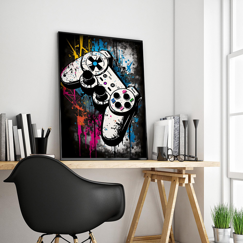 Graffiti Colorful Game Control - огляд і ціна Smart Home Poster