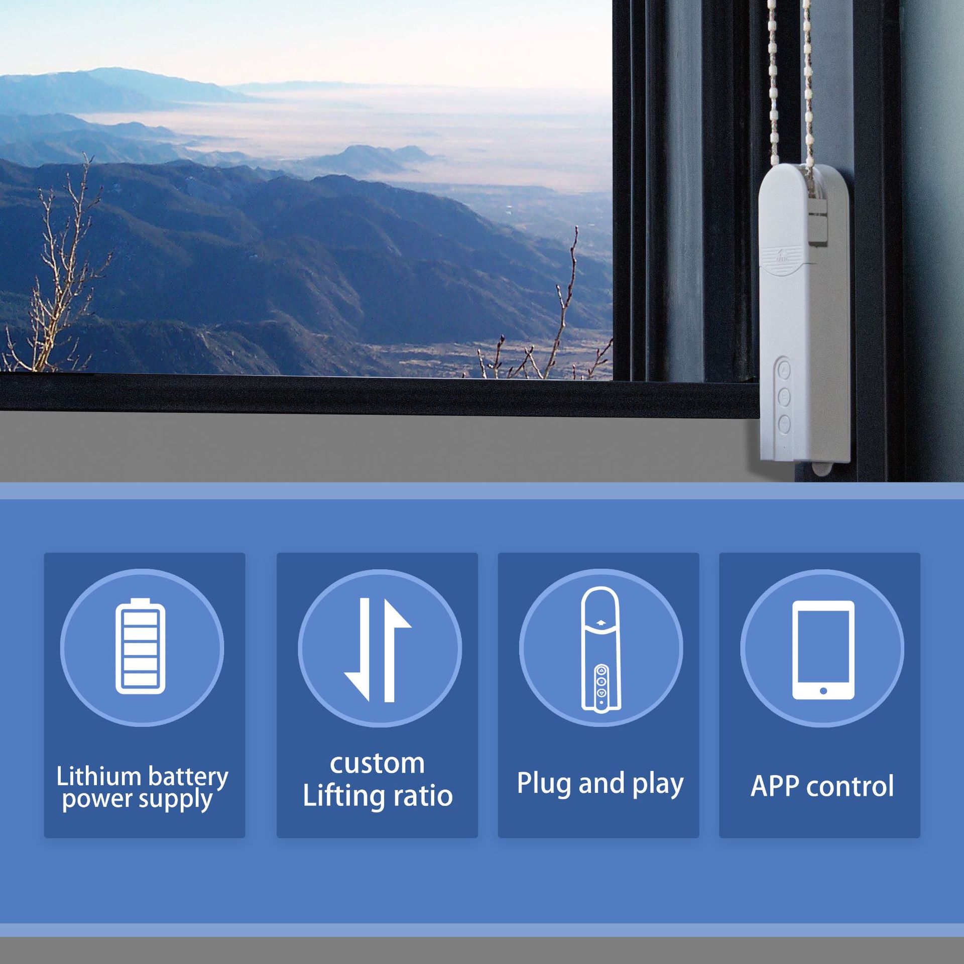 WiFi Electric Blind Roller Mot - огляд і ціна Smart Home Blinds