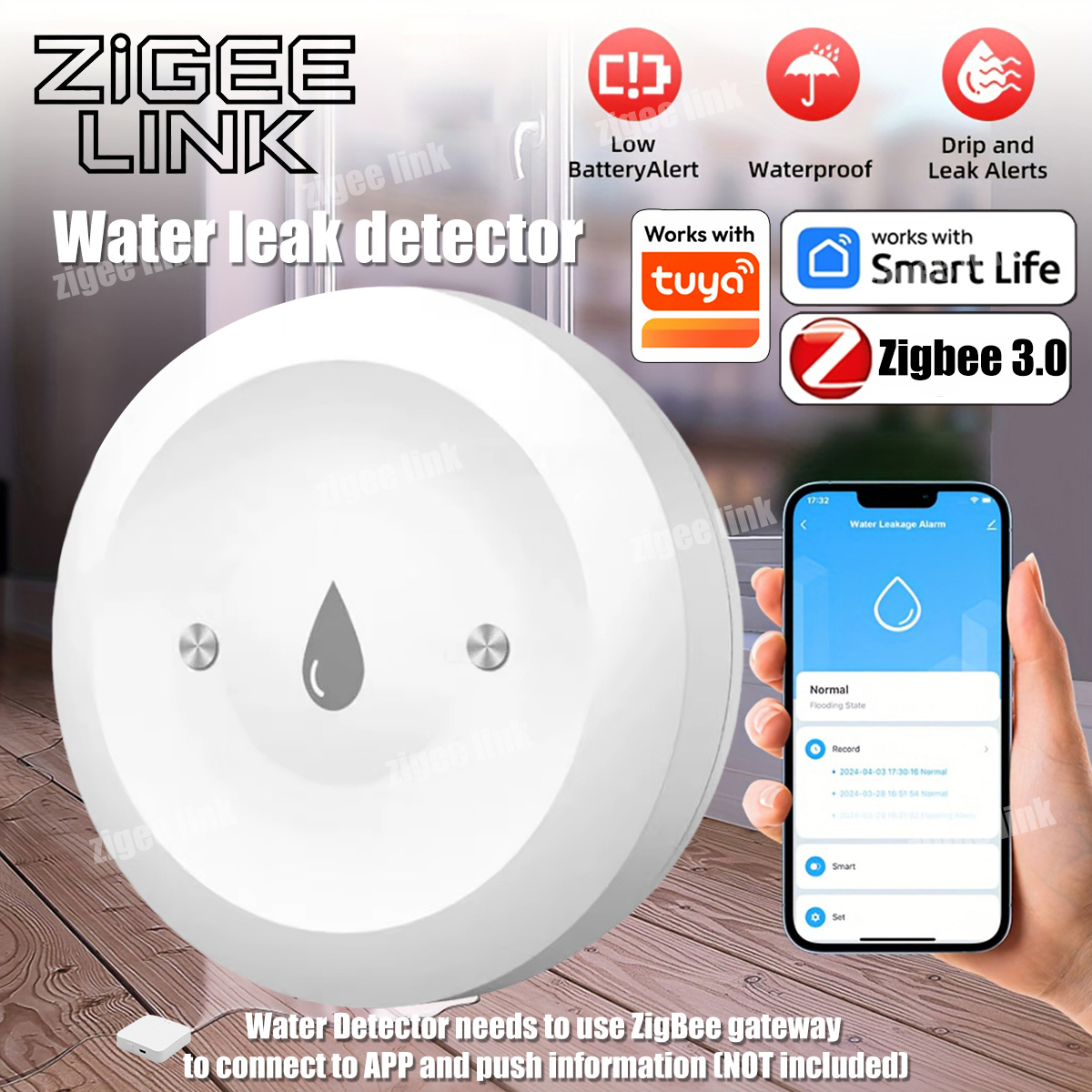 ZigBee 3.0 Water Sensor Smart  - огляд і ціна Smart Home Zentrale