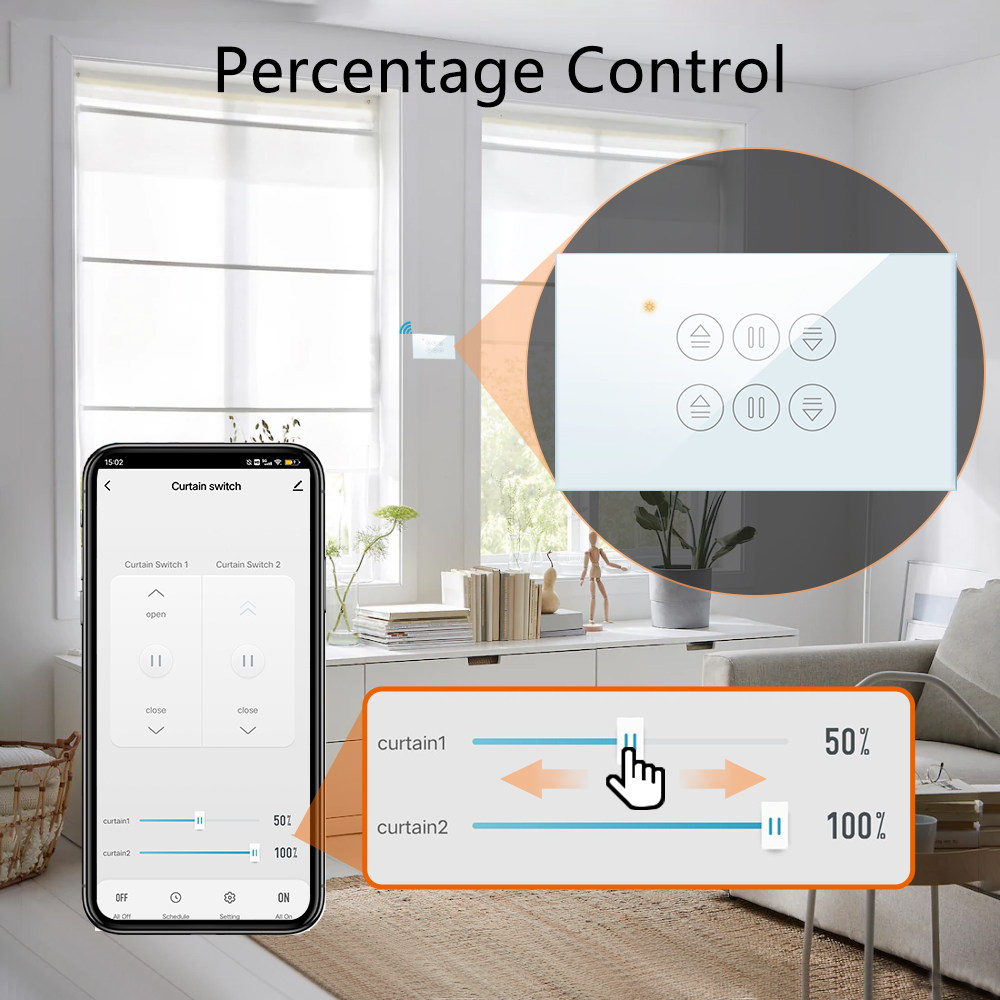 QCSMART WiFi Double Curtain US - огляд і ціна Smart Home Blinds
