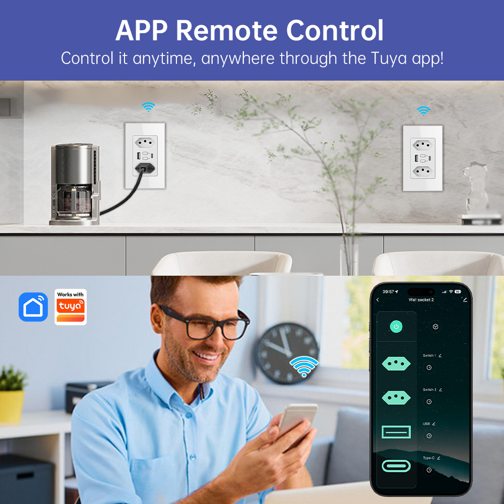 MANHOT Wifi Smart Brazil Socke - огляд і ціна Smart Home Networking