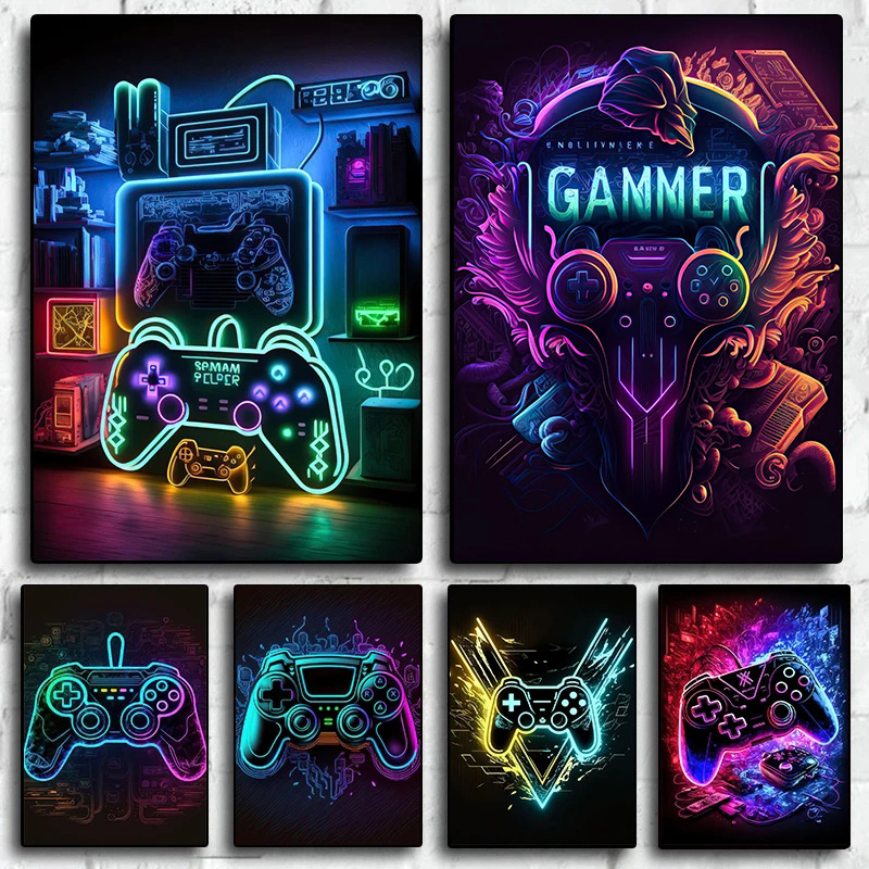 Neon Pop Cool Gaming Wall Art  - огляд і ціна Smart Home Poster