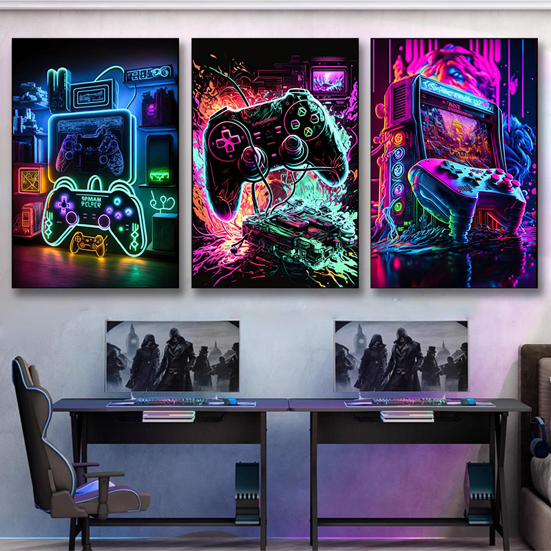 Neon Pop Cool Gaming Wall Art  - огляд і ціна Smart Home Poster