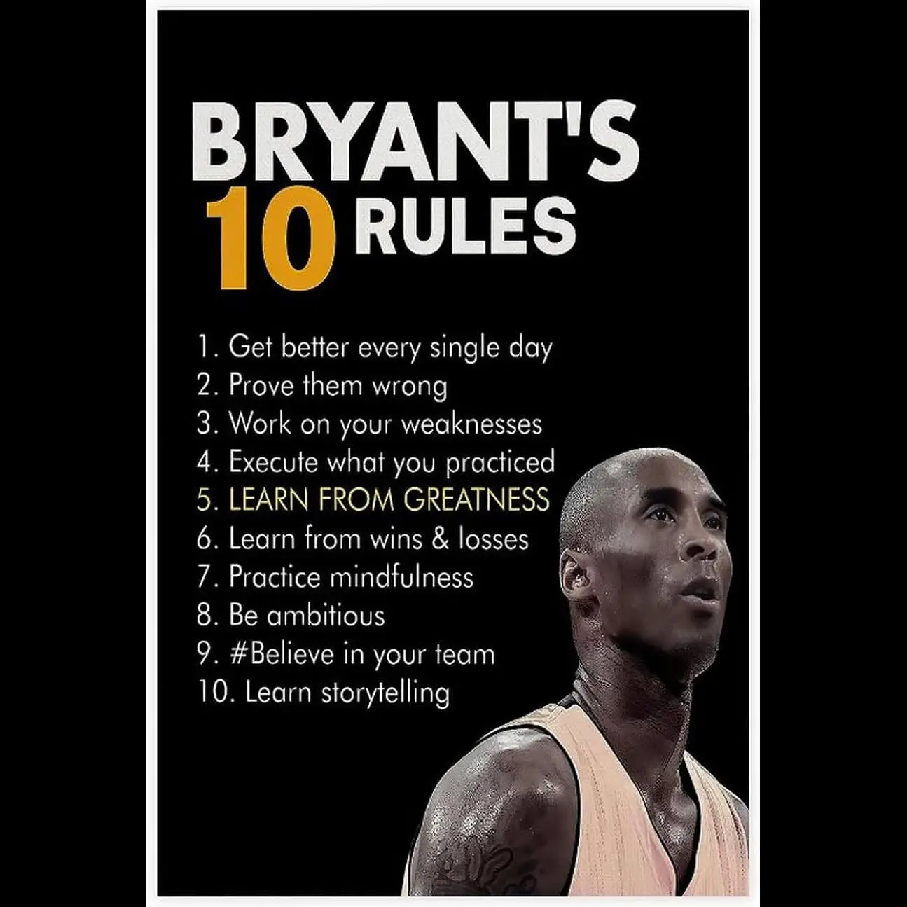 Kobe Bryants Rules Motivationa - огляд і ціна Smart Home Poster