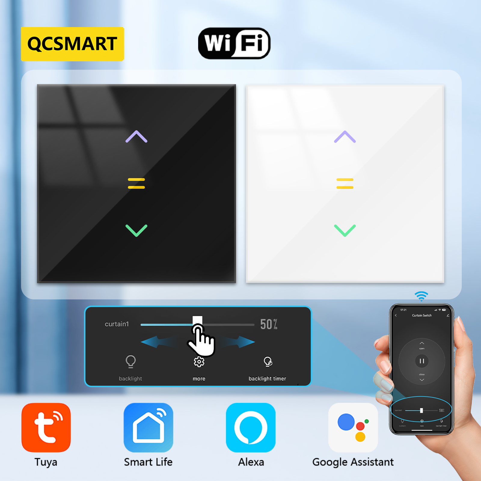 QCSMART Tuya Smart Life App Cu - огляд і ціна Smart Home Blinds